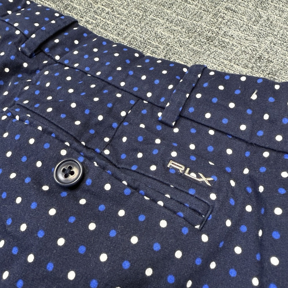 RLX Ralph Lauren Golf Shorts Mens 40 Navy‎ Polka Dot Classic Fit Stretch